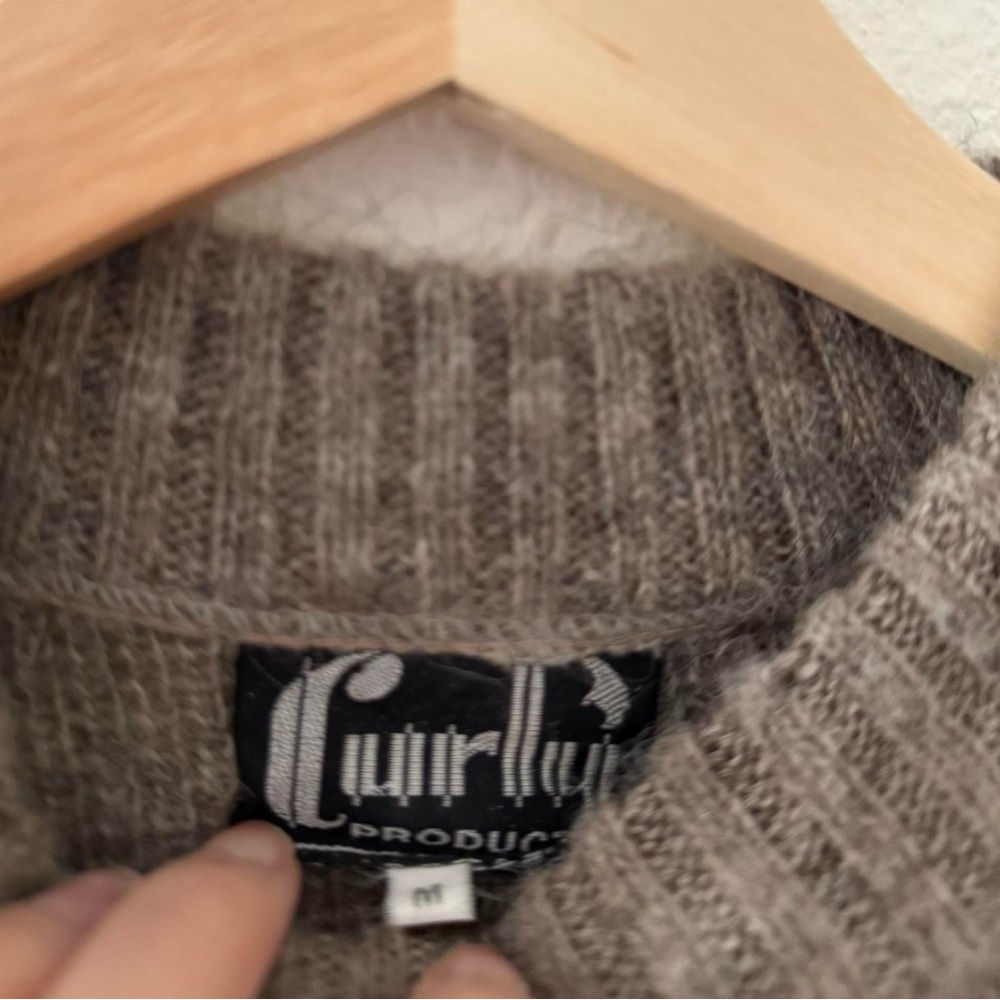 Vintage fair isle wool or wool blend chunky knit crewneck sweater - Picture 7 of 8